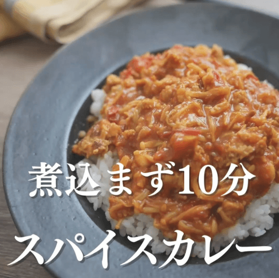 煮込まず10分🍅スパイスカレー 🍛