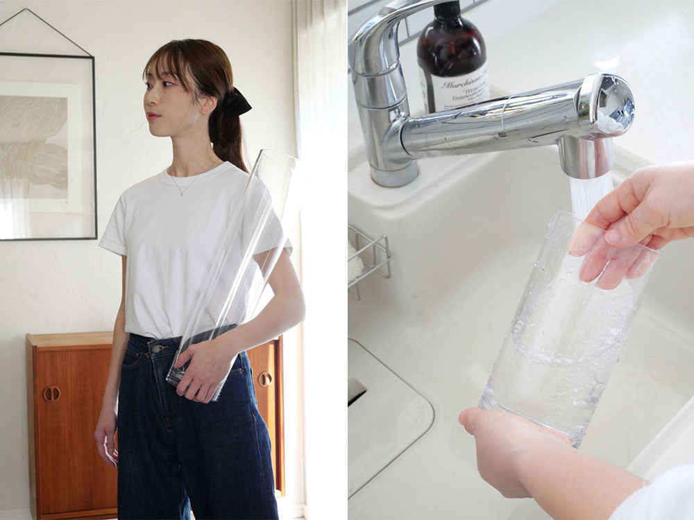 ガラスのような割れないフラワーベース