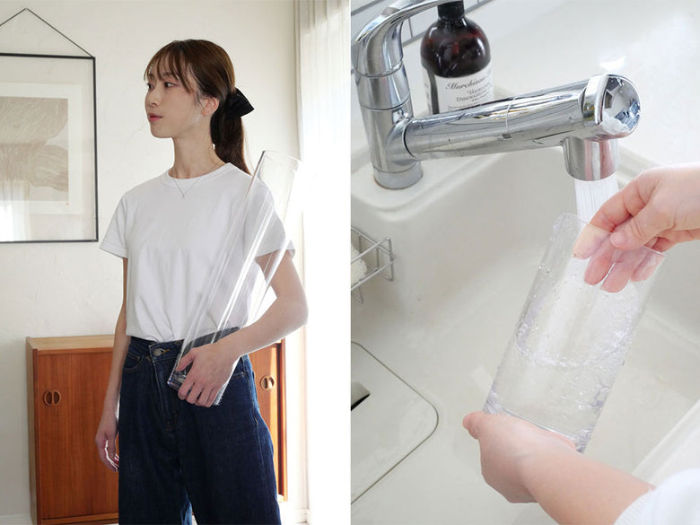 ガラスのような割れないフラワーベース