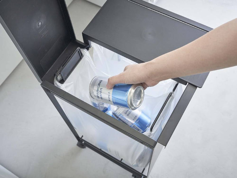 タワー製蓋付き目隠し分別ダストワゴン