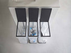 タワー製灰色スリム蓋付きゴミ袋ホルダー