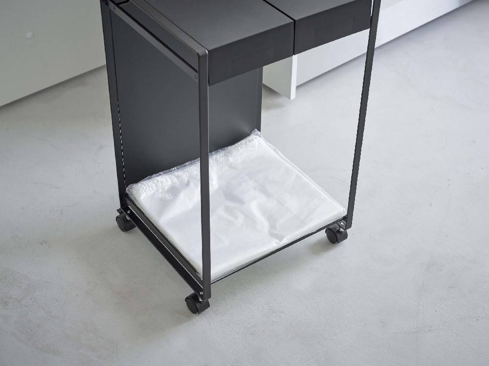 tower/Yamazakiの蓋付き3分別キッチンカート