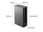 スマートの重ねられるロングルーター収納ケース ブラック