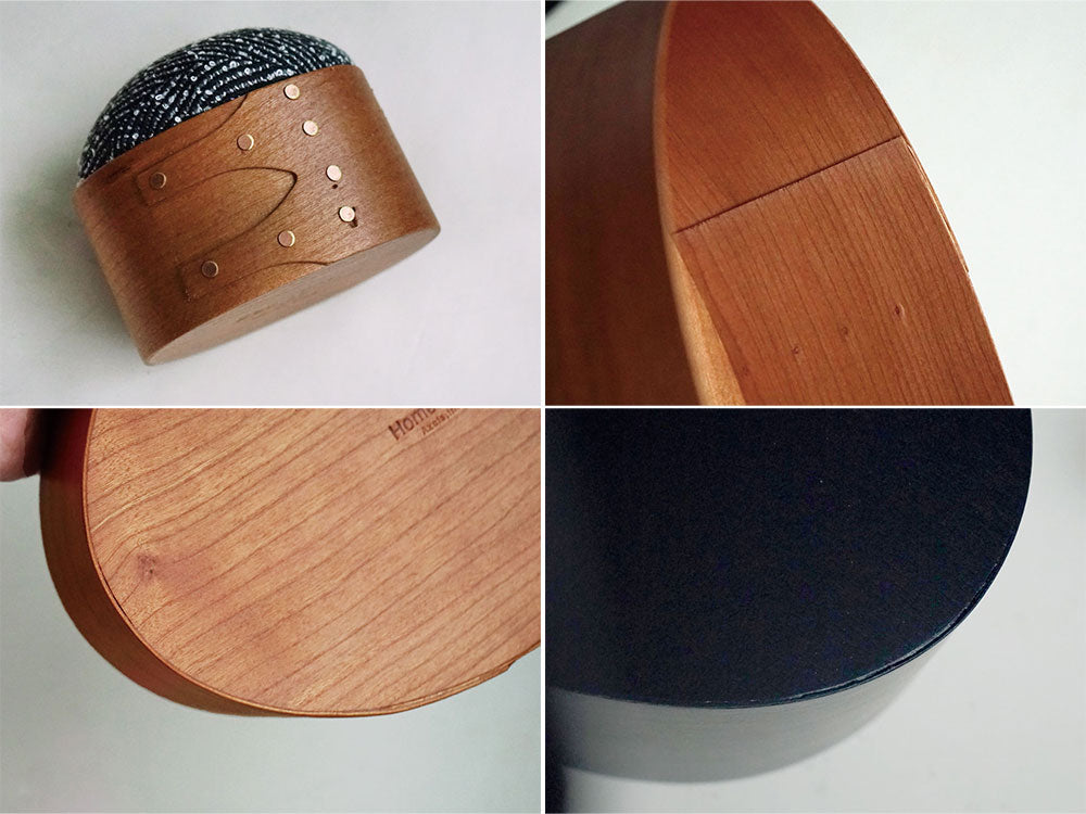 アクシス製手作りチェリー材オーバルボックス