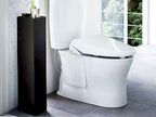 YAMAZAKI/towerブランドのスリムトイレラック、シルバー色のスチール製トイレ用収納ラック
