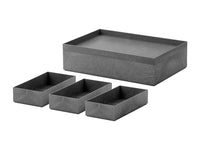 浅型5点セット（フタ付き） / グレー（販売終了）