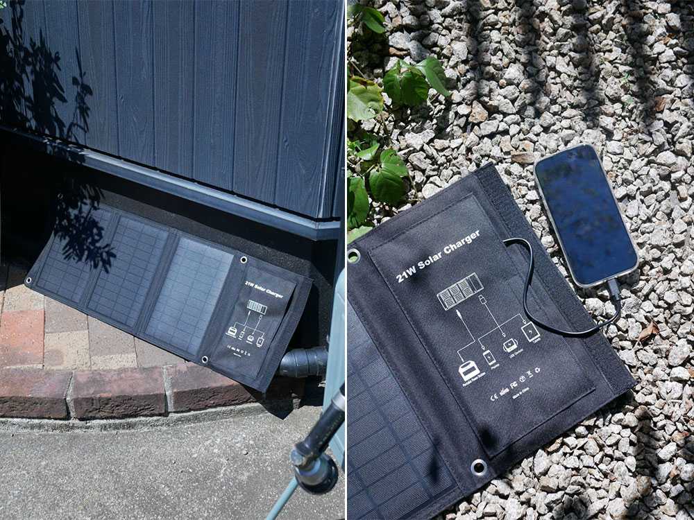 エムワークスのソーラーパネル付きポータブル電源