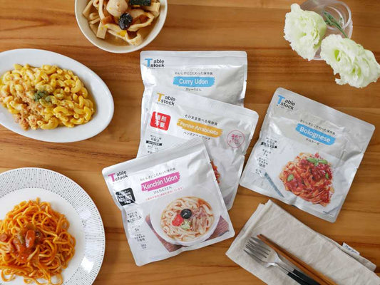 【Table Stock/テーブルストック】 おいしさにこだわった保存食 / 4種×各2PCSの仕様シーン1