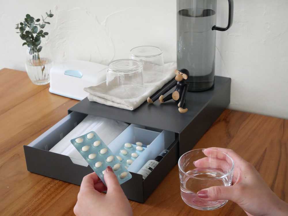 スチール製キッチン家電下収納ラック Sサイズ2点セットの仕様シーン12
