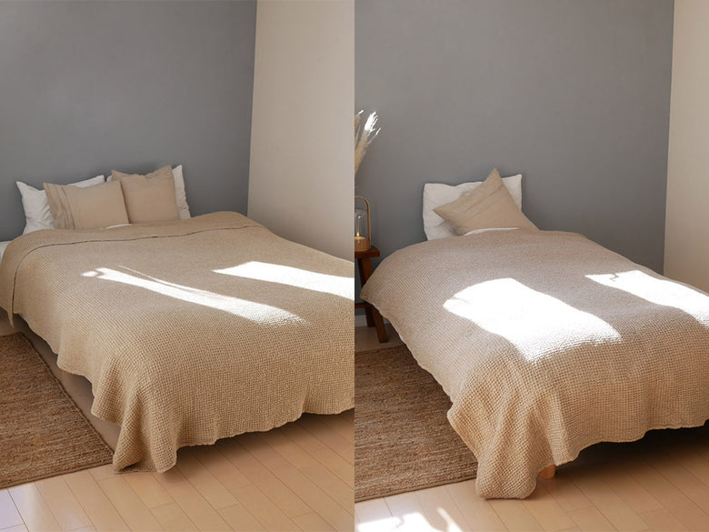 Magic Linen ワッフルブランケット 140x100cm