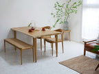 Sunflower Rattan IDENTITY チーク無垢材ダイニングテーブル160cm