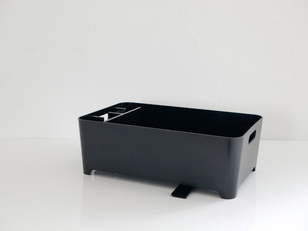 YAMAZAKI/tower製プラスチック水切りバスケット、サイズ約38×24×13cm、ABS樹脂使用