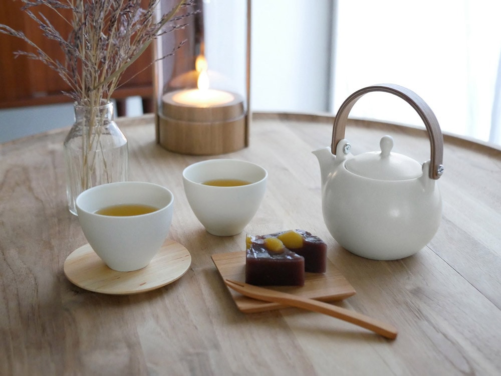 サリュー結YUI白磁土瓶急須とカップのセット