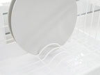 YAMAZAKIのトスカ水切りバスケット。スチールと天然木を使用した大容量メッシュ製キッチン用食器ラック。