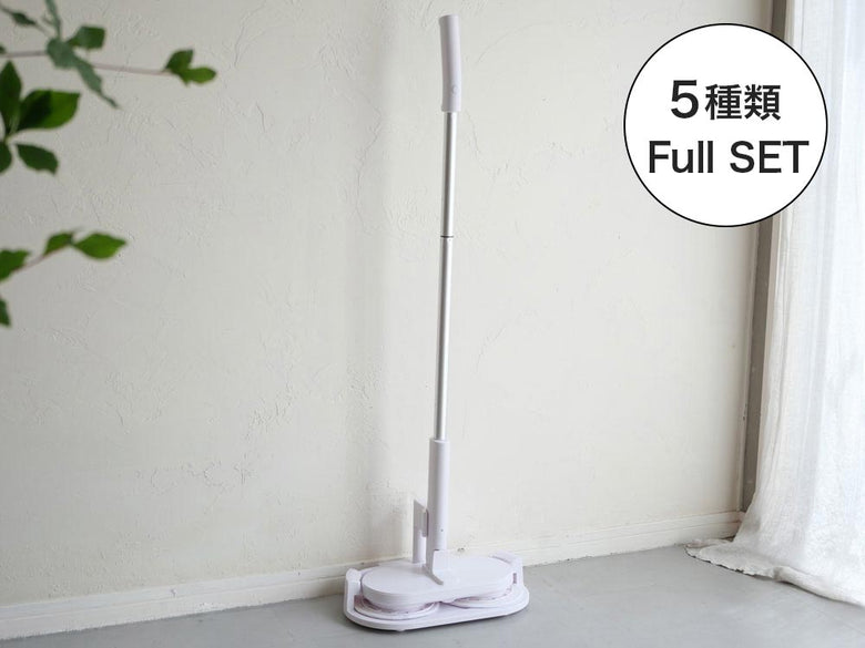 《5種フルパッド付セット》【CCP/シーシーピー】充電台付きコードレス回転モップクリーナーNeo＋LYMO