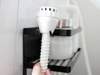 洗濯機横用ホースホルダー付きタワーマグネットラック