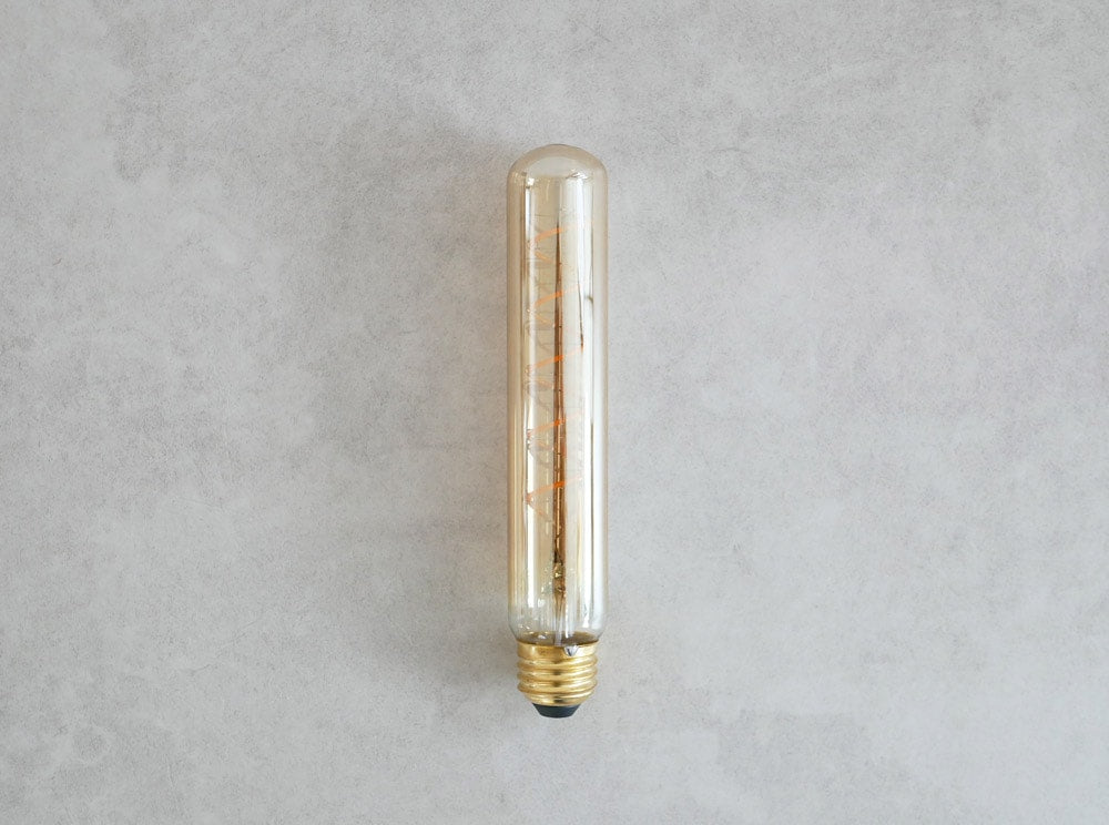 ブラースの壁掛け照明とLEDビンテージ電球
