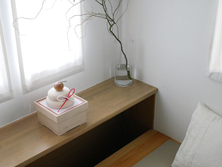 けやき工芸 谷口の台付き手作り鏡餅セット