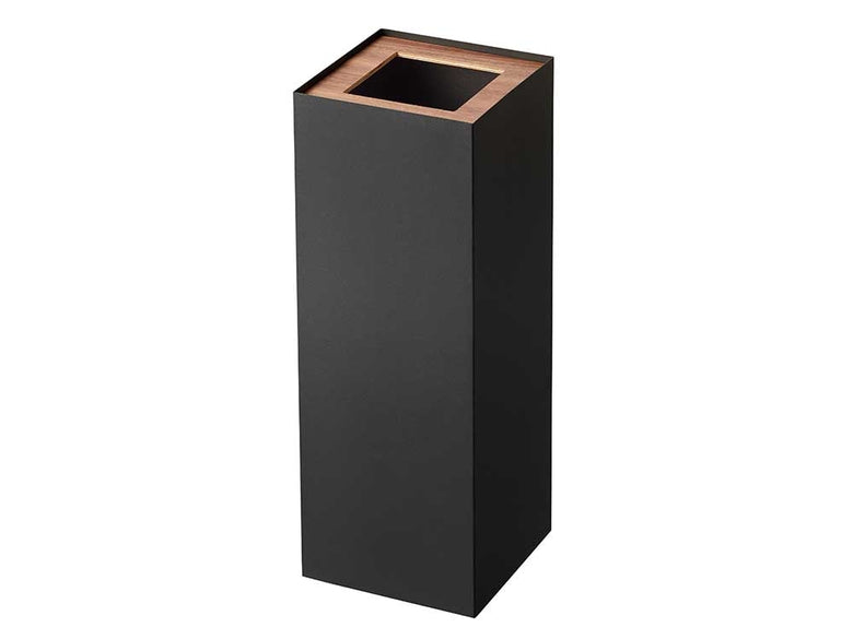 ブラウンのハードウッド製トラッシュカン