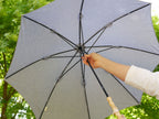 because（ビコーズ）のプレーンカラー長傘と折りたたみ傘。防水・UVカット加工が施された晴雨兼用の傘