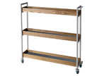 adepecheのPOLムービングワゴン。キッチン用キャビネットや棚を備えたスチールフレームの家具