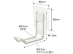 タワー製フィルムフックトイレ用品収納フックが白いタイル壁に取り付けられている様子