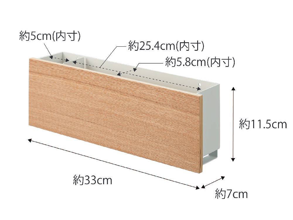 RIN/リンの石こうボード対応タブレット＆リモコンホルダーの木製本体と充電ホルダーが映し出された画像