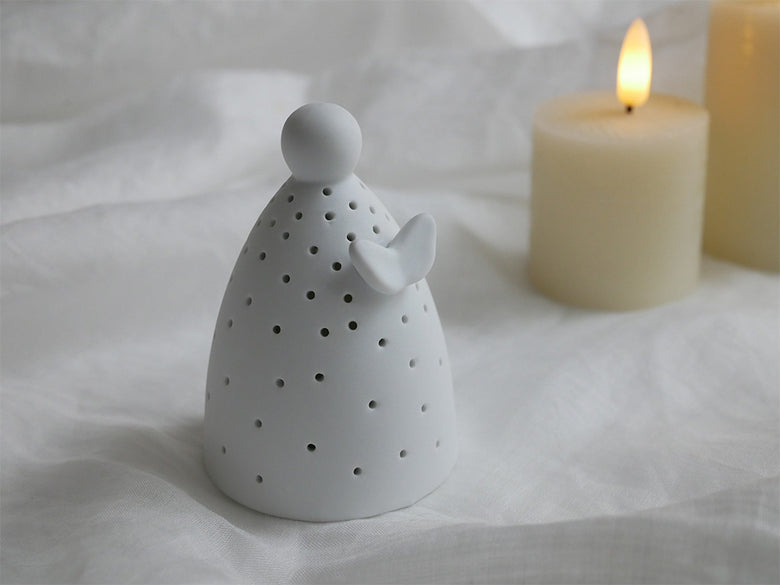 ポルカドット柄の磁器製「Angel of light Dot」塩胡椒シェイカーセット