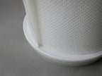 シルバーのプラスチックメッシュシリンダーを備えたマーナの倒れない片手用キッチンペーパーホルダー