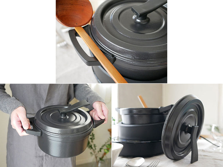 水無し電気鍋「KO TSU I RA ZU」と鍋セットや調理器具が揃ったキッチン用品のセット