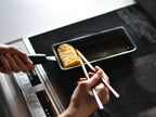 天然木取っ手付きの鉄製卵焼き器