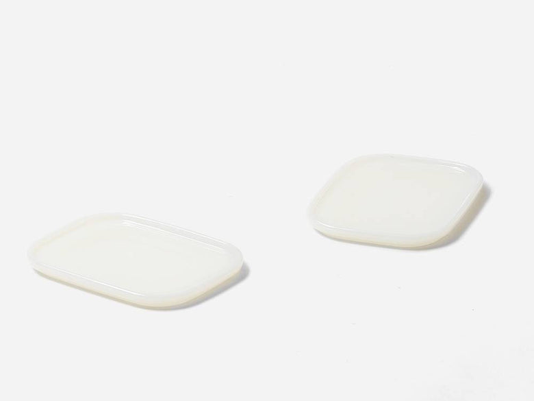 【ideaco/イデアコ】Milk Glass  square plate / 2pcs